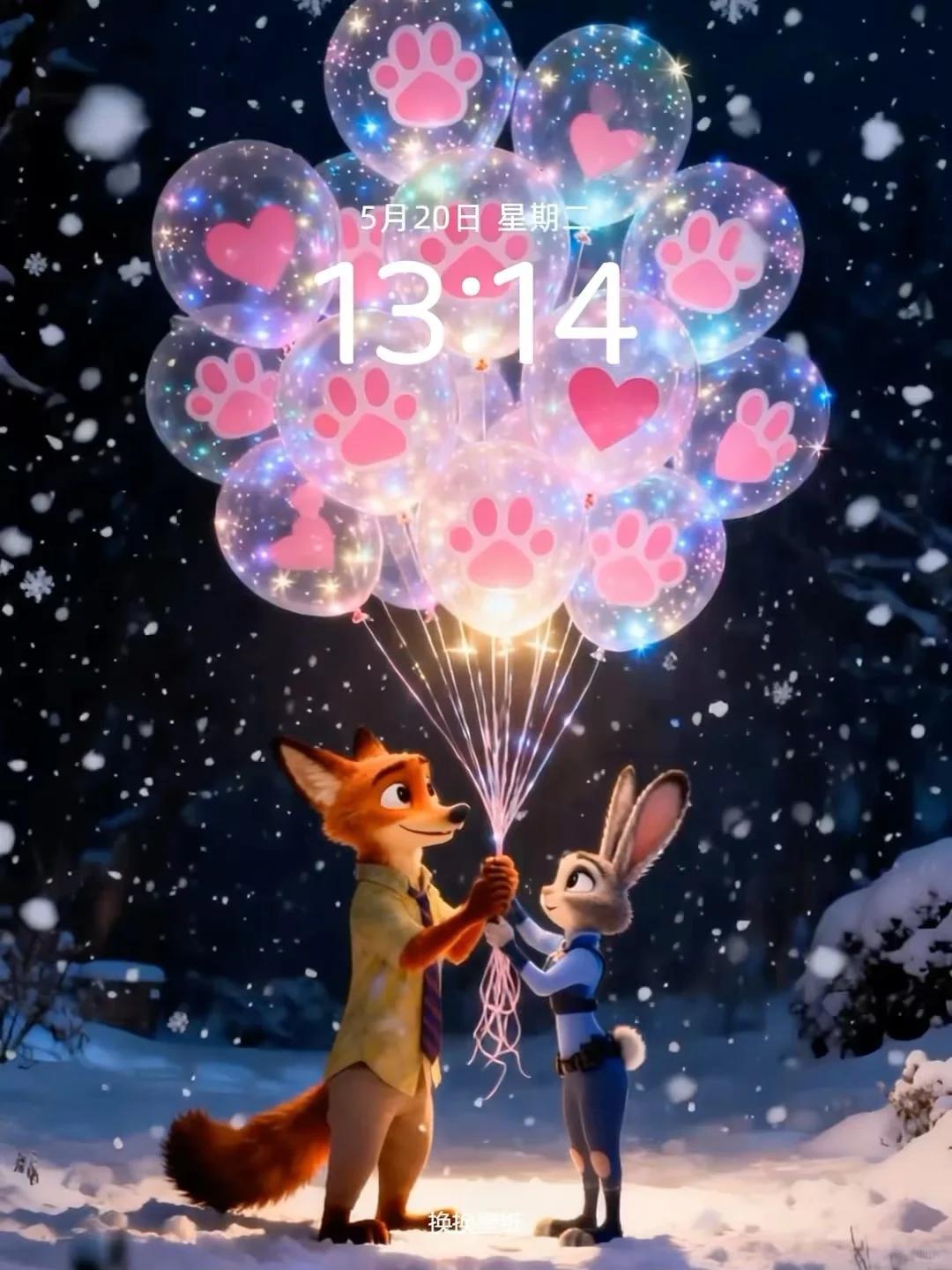 甜蜜超标，朱迪和尼克雪夜浪漫💕｜动态壁纸