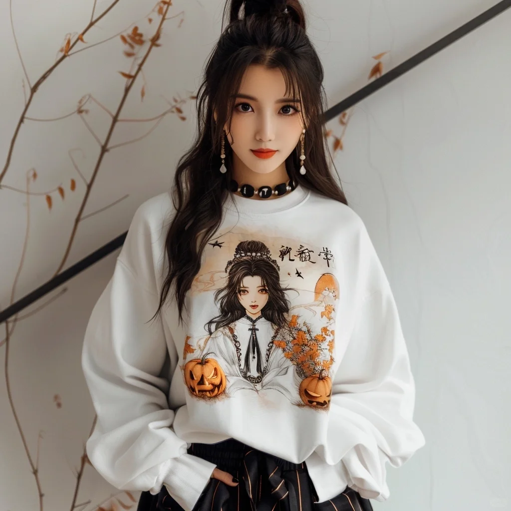 美女 | 换装 | 汉服 | 换成 | 现代 | 卫衣