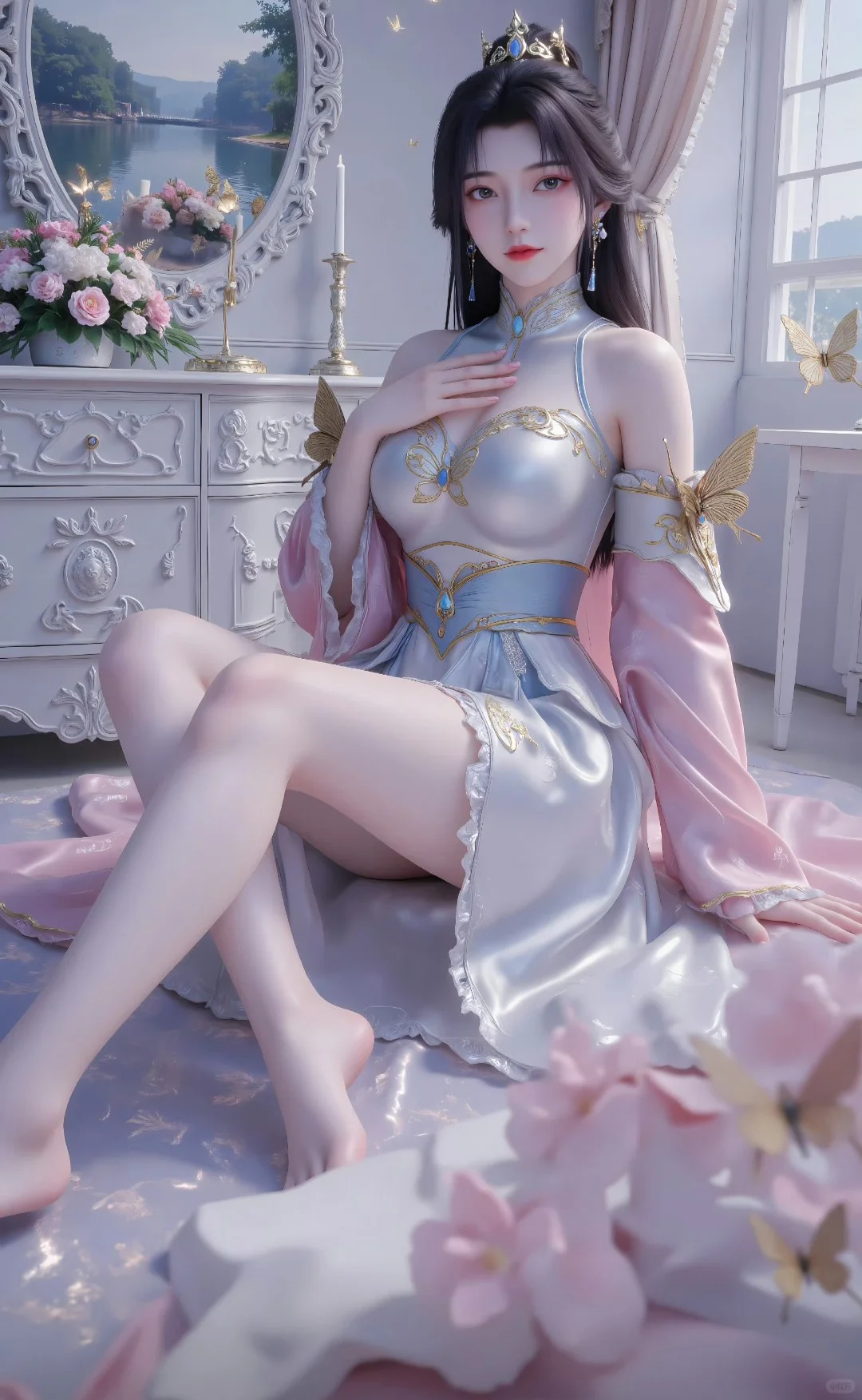 国漫女神，好身材大长腿高颜值头像对比。