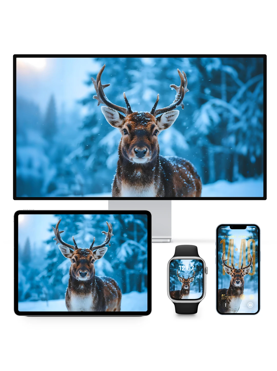 林深时见鹿🦌｜ios26适配3D景深壁纸Z406