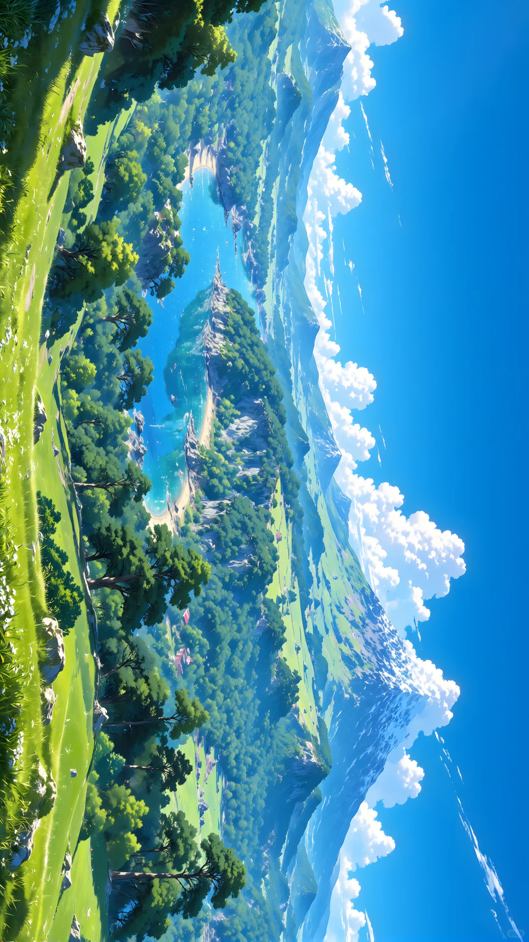 电脑壁纸 016-蓝天白云森林