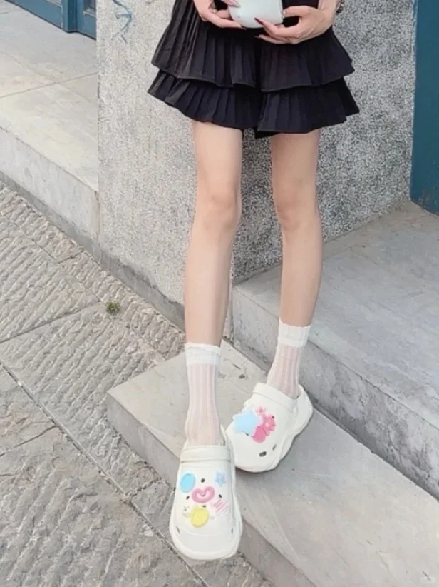 水晶丝袜太软糯了！堆堆袜也太好看了~