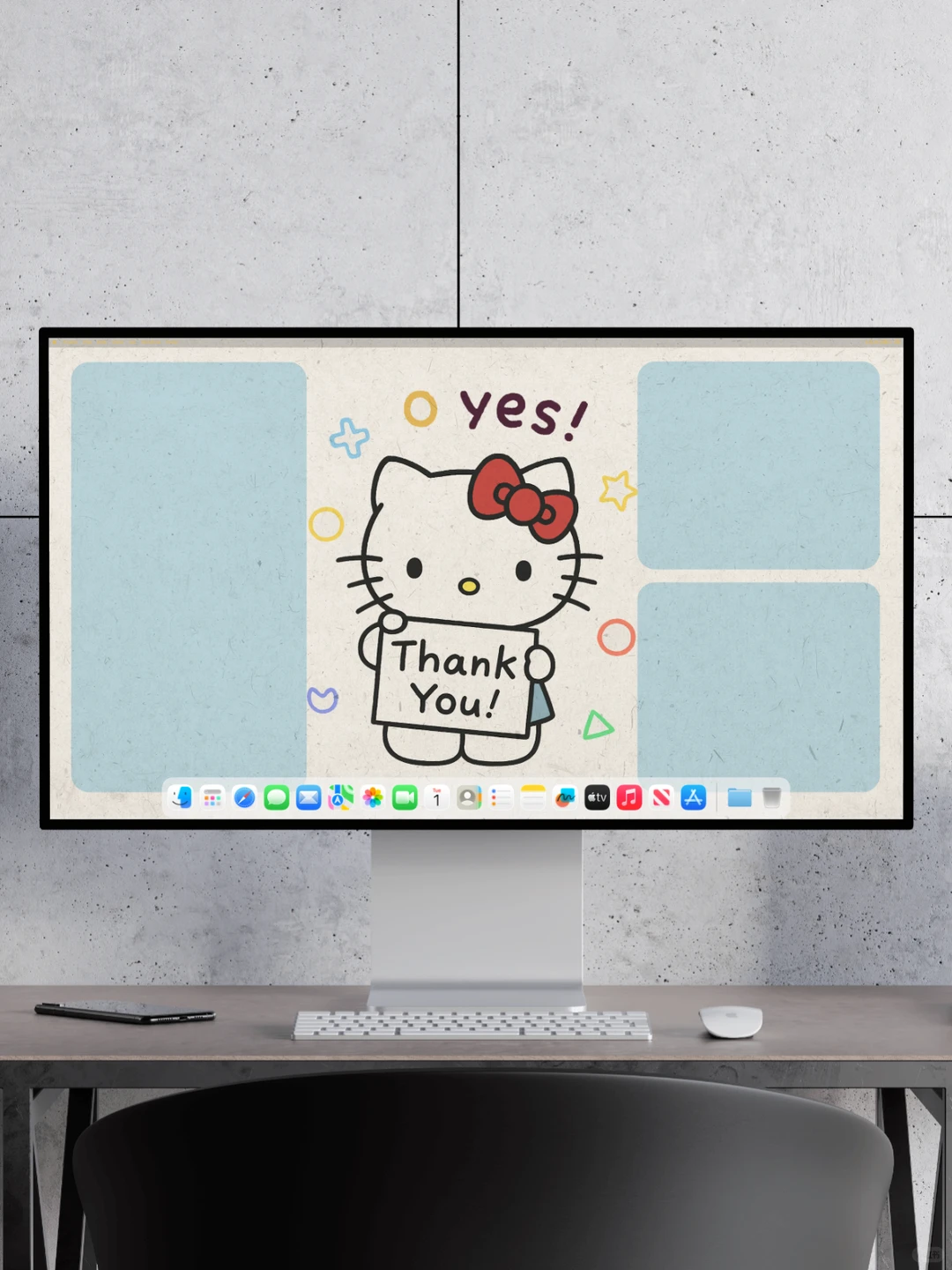 Hello Kitty|简笔画风电脑壁纸