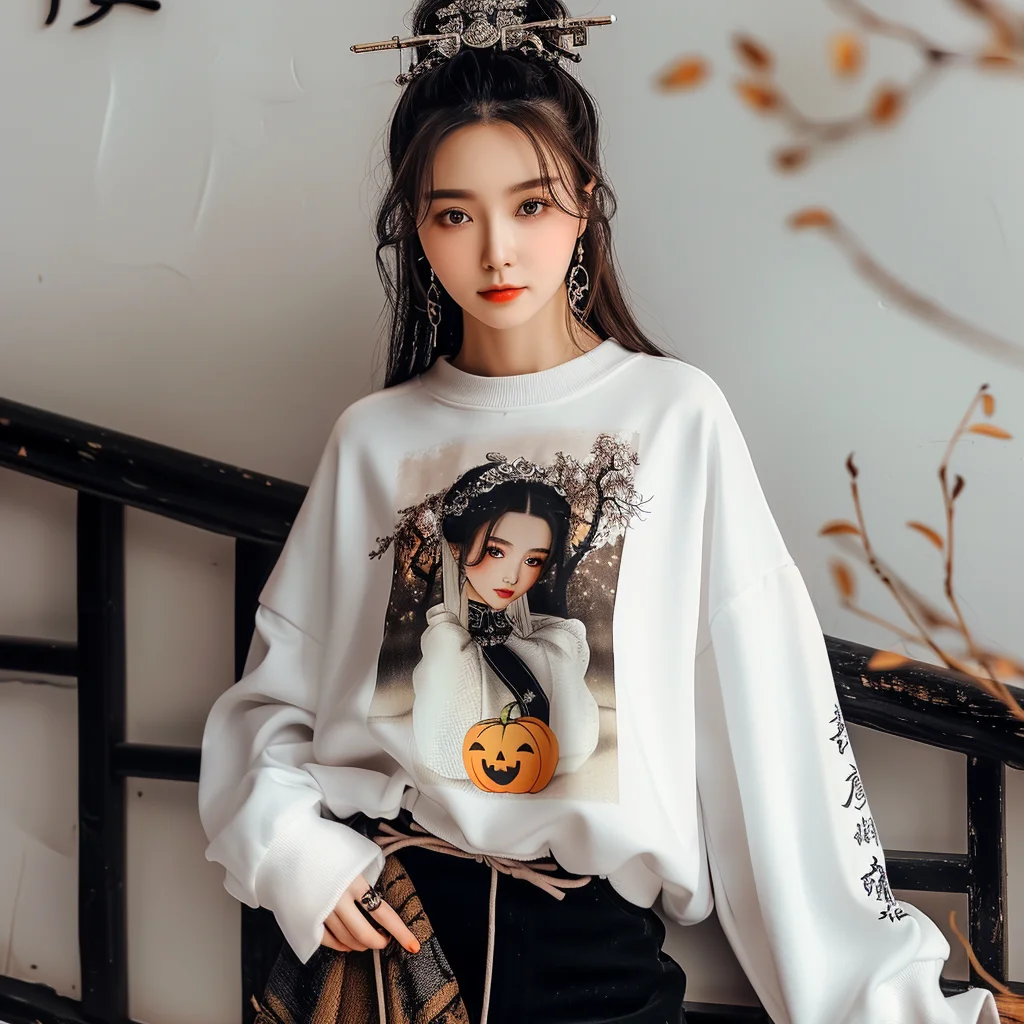 美女 | 换装 | 汉服 | 换成 | 现代 | 卫衣