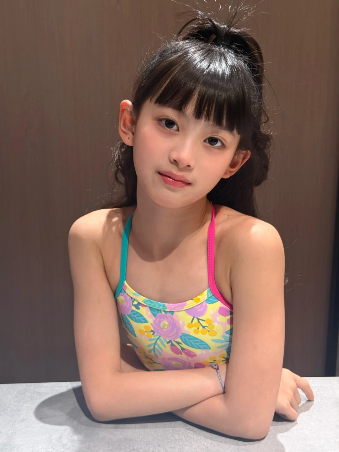 泳娃新泳衣的快乐～今天是花花女孩🏊‍♀️