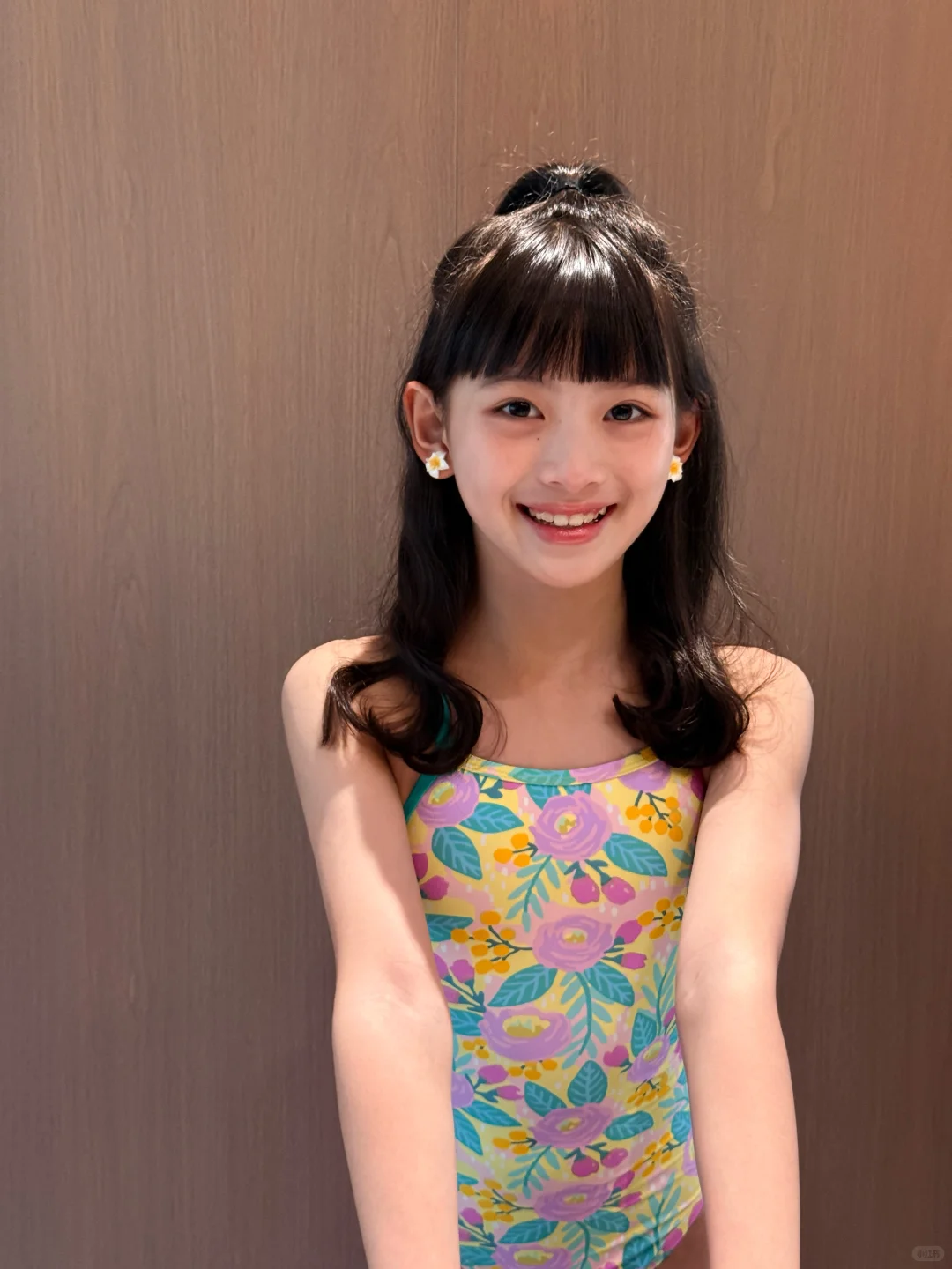 泳娃新泳衣的快乐～今天是花花女孩🏊‍♀️