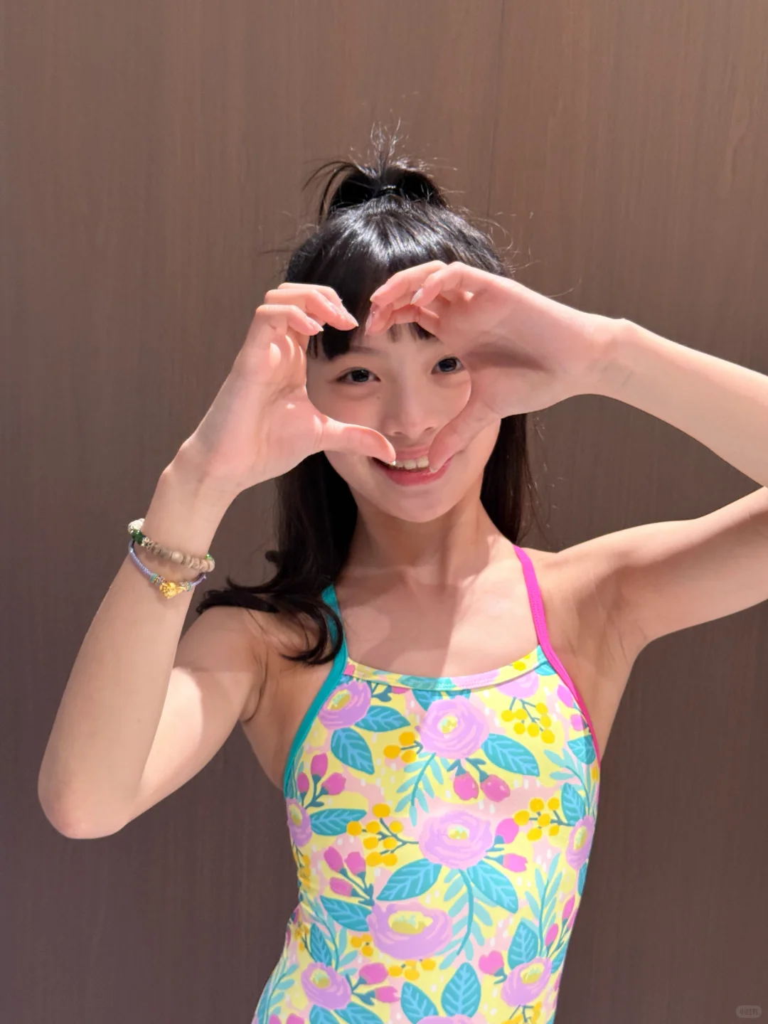 泳娃新泳衣的快乐～今天是花花女孩🏊‍♀️