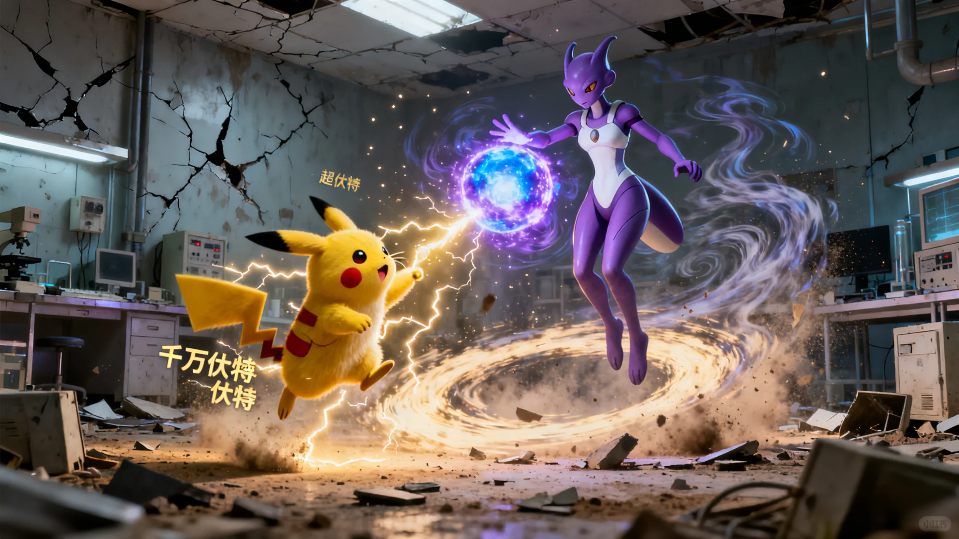 壁纸分享｜宿命对决！皮卡丘 vs 超梦⚡️