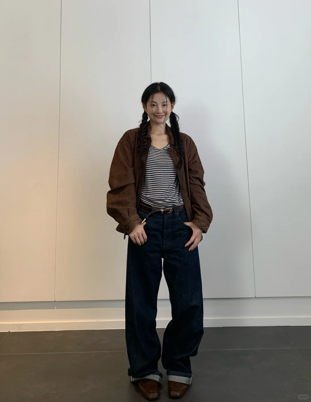 inspo | 纸片人条纹衫有点古早韩流即视感🦓