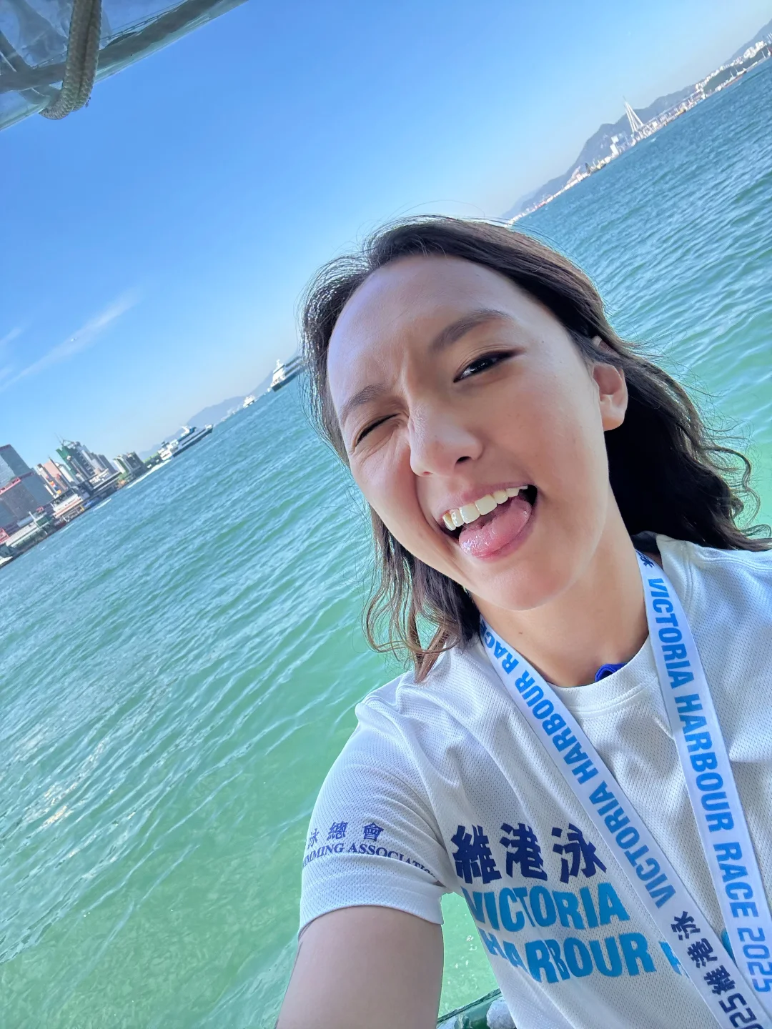 維港泳*終於*完賽了🏊‍♀️