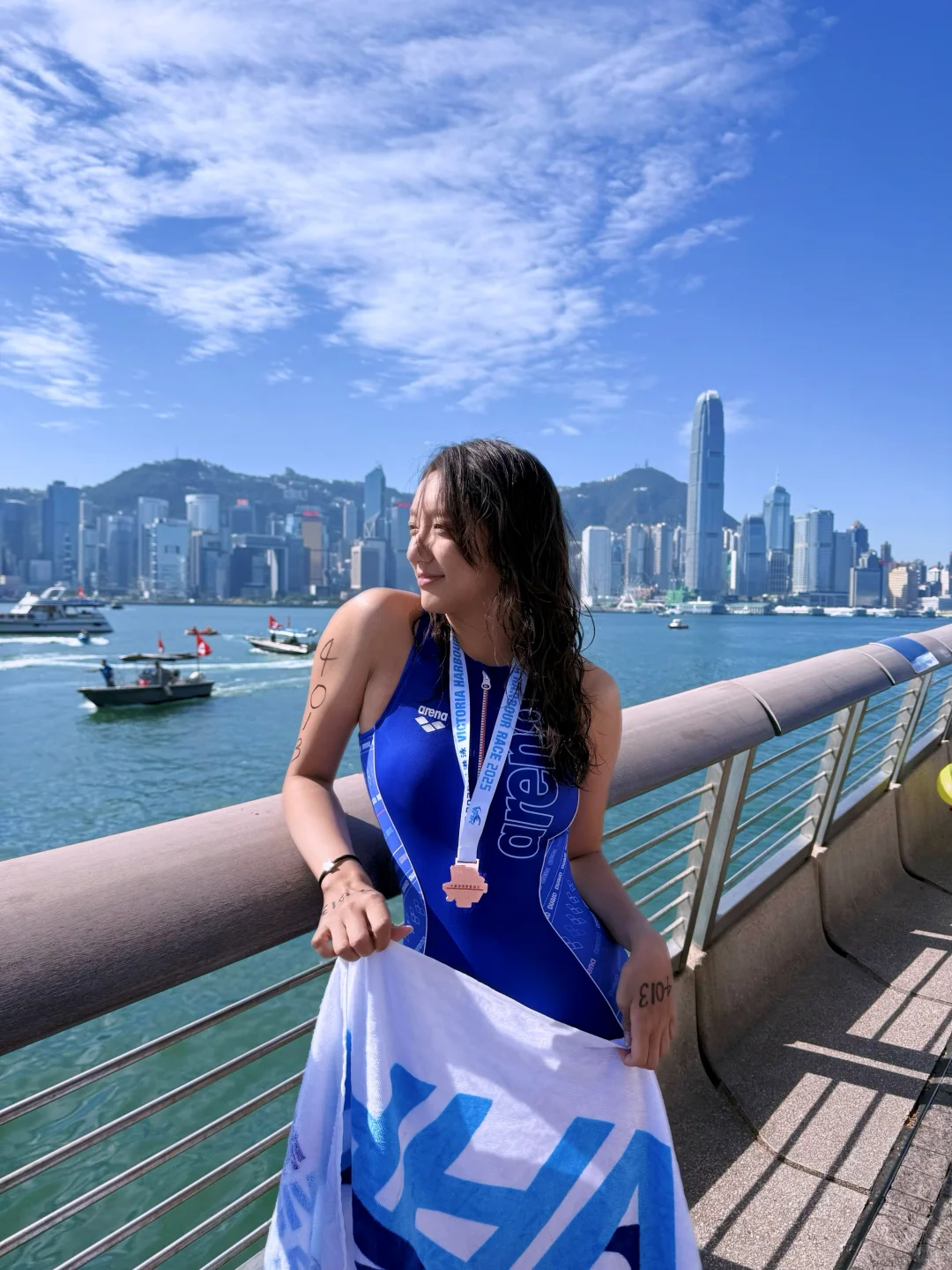 維港泳*終於*完賽了🏊‍♀️