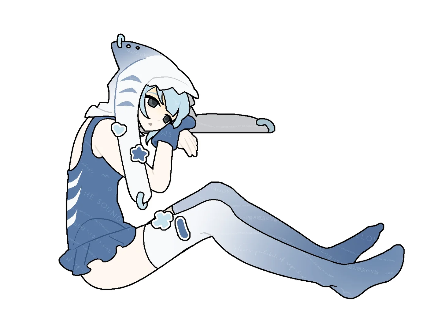 大冬天的也是画上泳装了