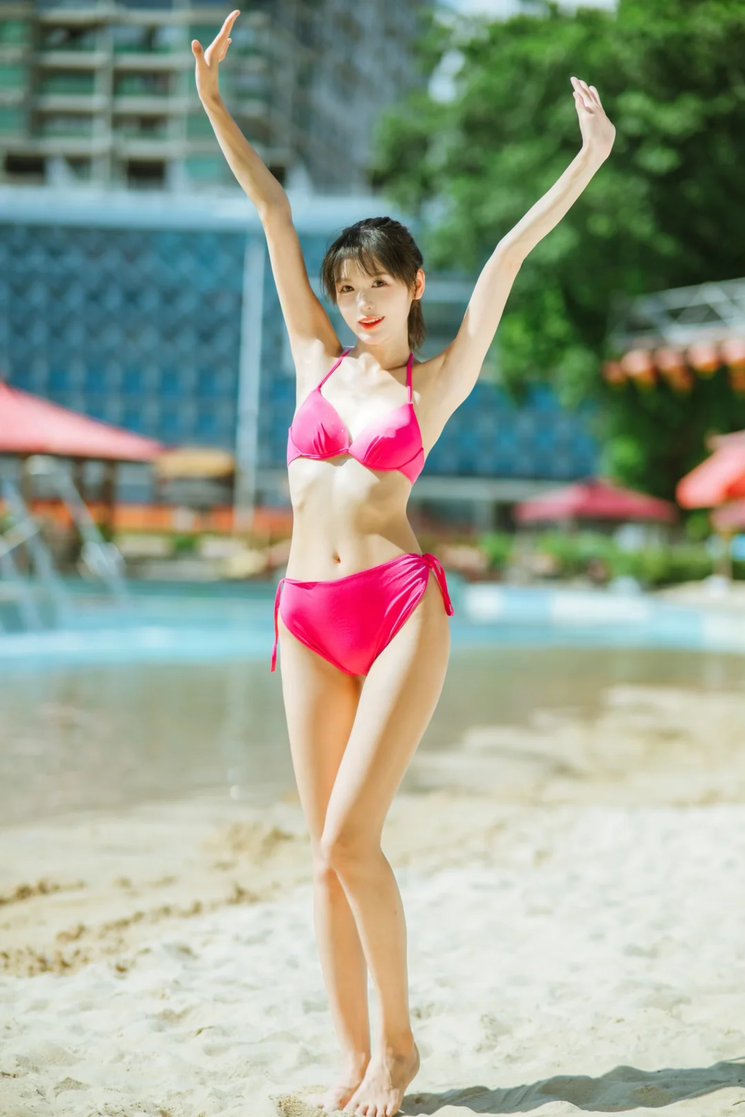 我的夏日库存｜日系元气泳池辣妹泳衣拍照