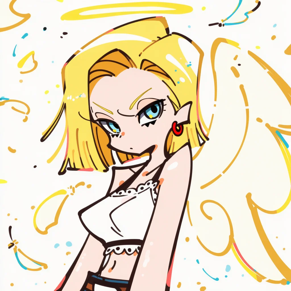 吊带袜天使风格的人造人18号头像