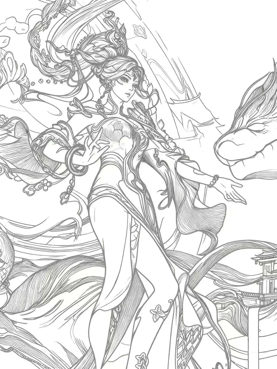 王者荣耀线条画真难啊，有谁可以，来挑战！