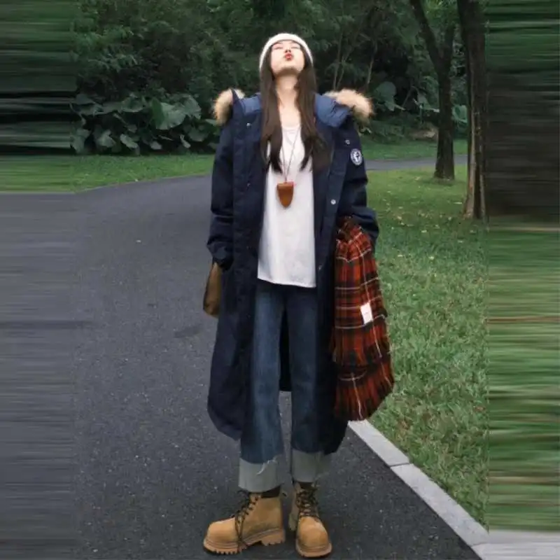 长款羽绒棉服女2025新款｜冬日里的韩系复古浪漫