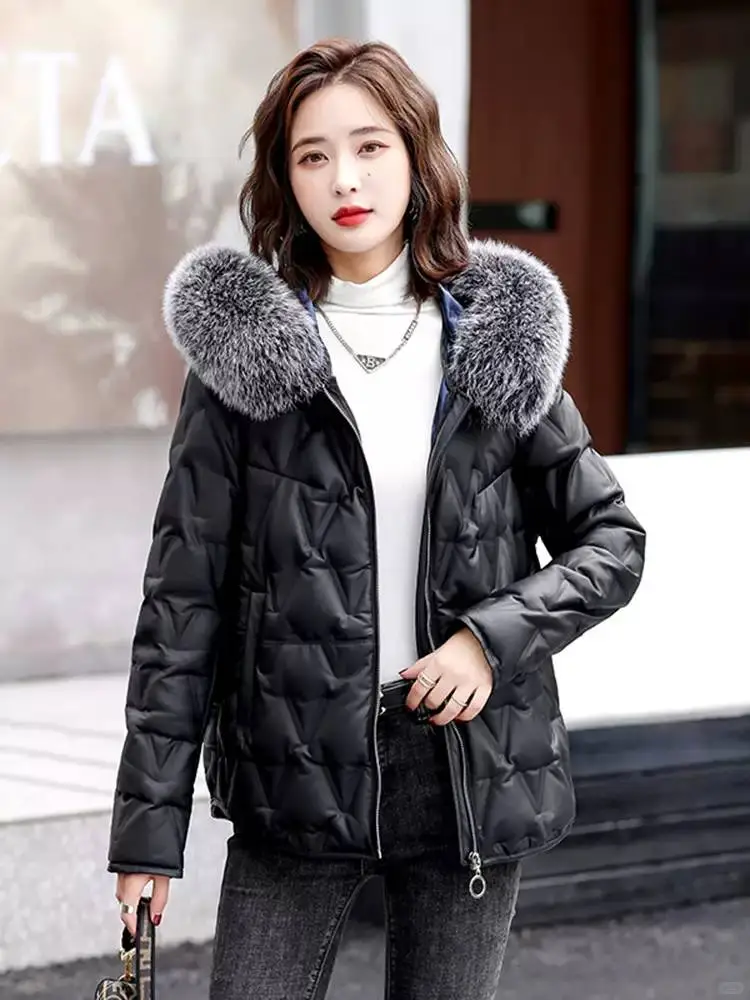 ✨海宁真皮羽绒服女2025年新款冬小个子