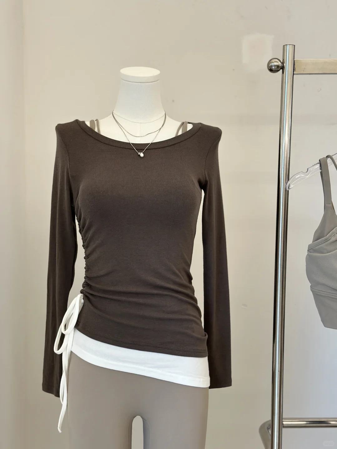 好温柔！！！棕色系瑜伽运动look