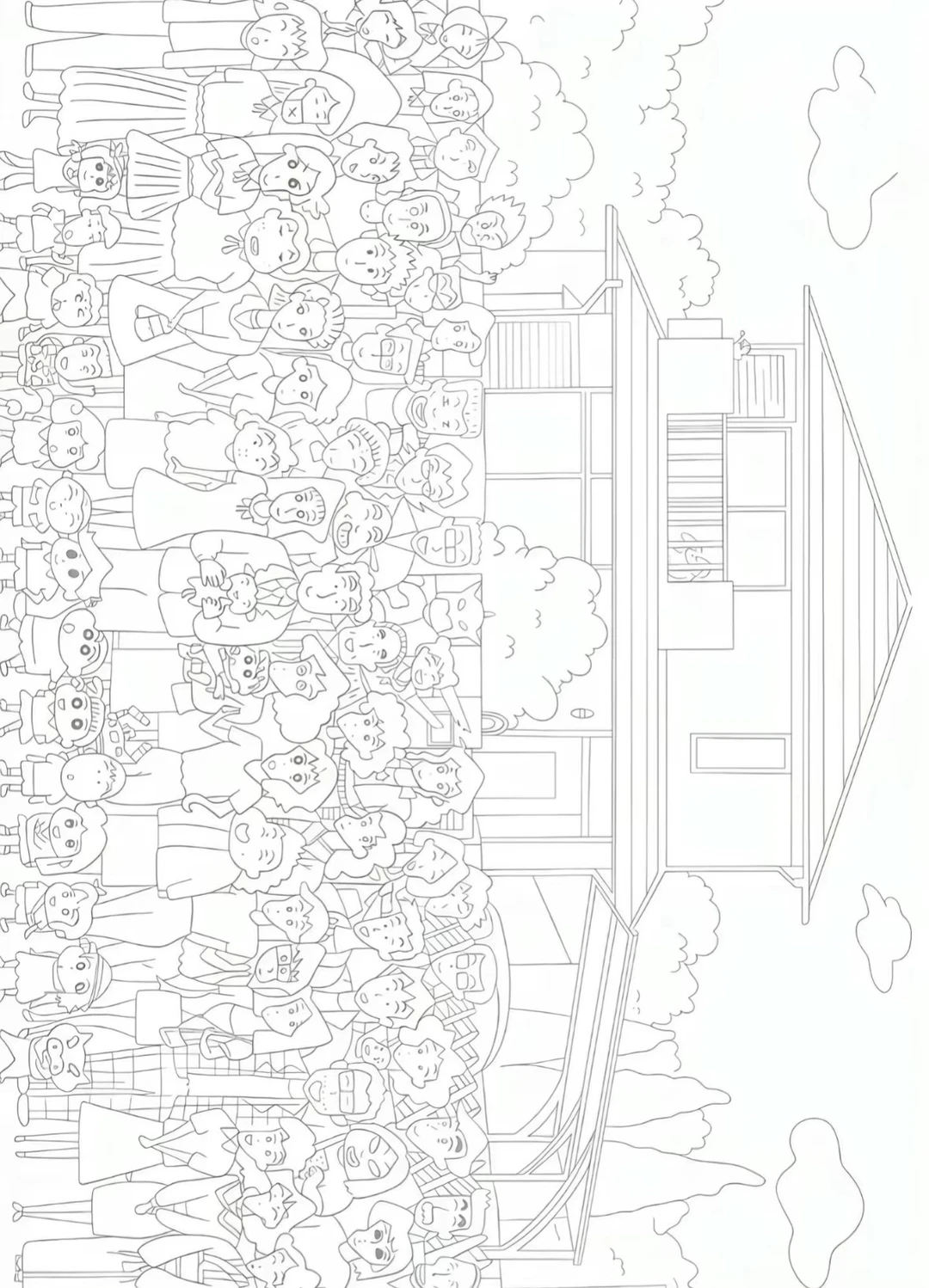 上课摸鱼的线条画，太好玩了😀