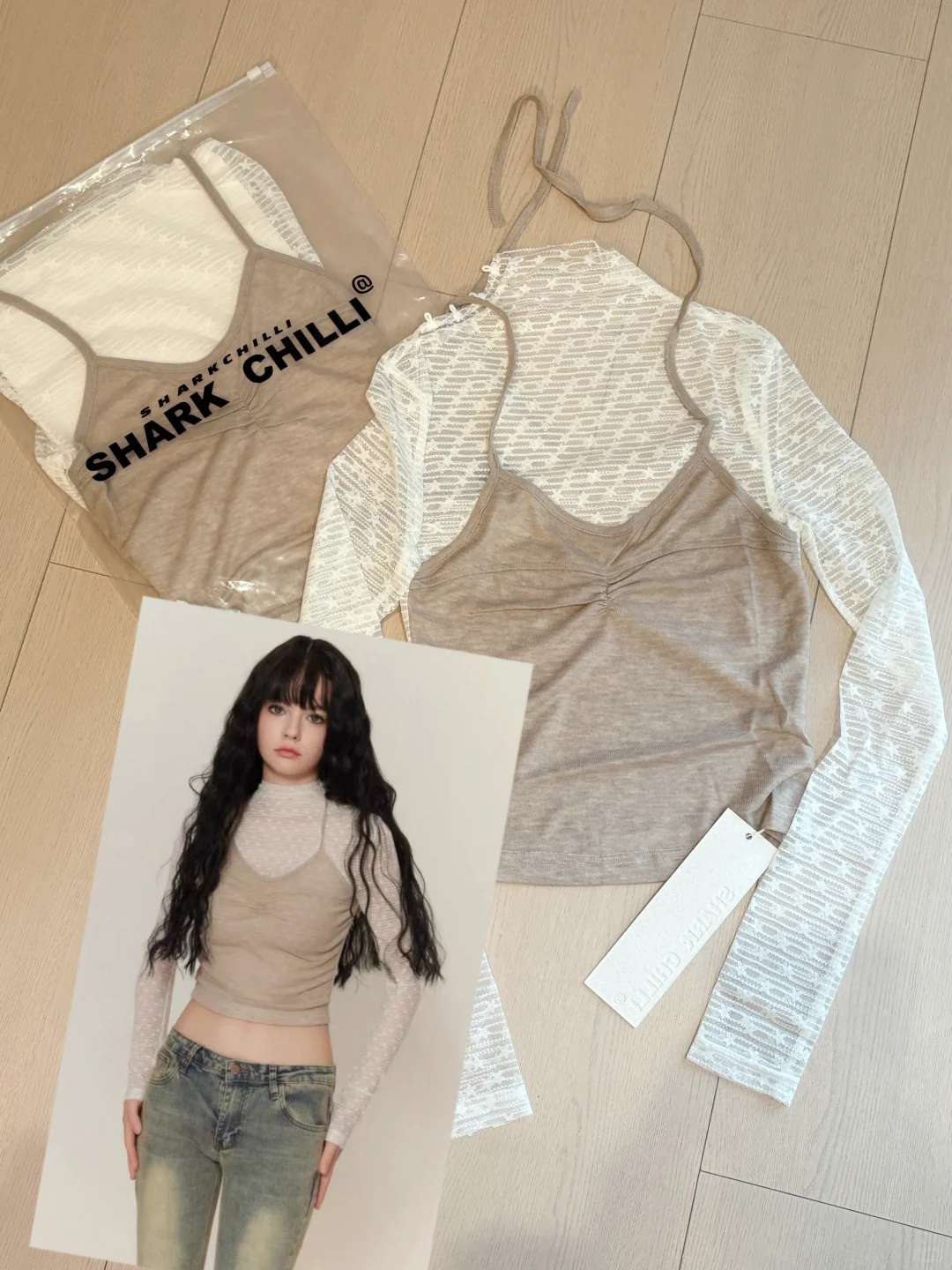 鲨鱼辣椒这个纯欲网纱打底要不要‼️皮草绝配