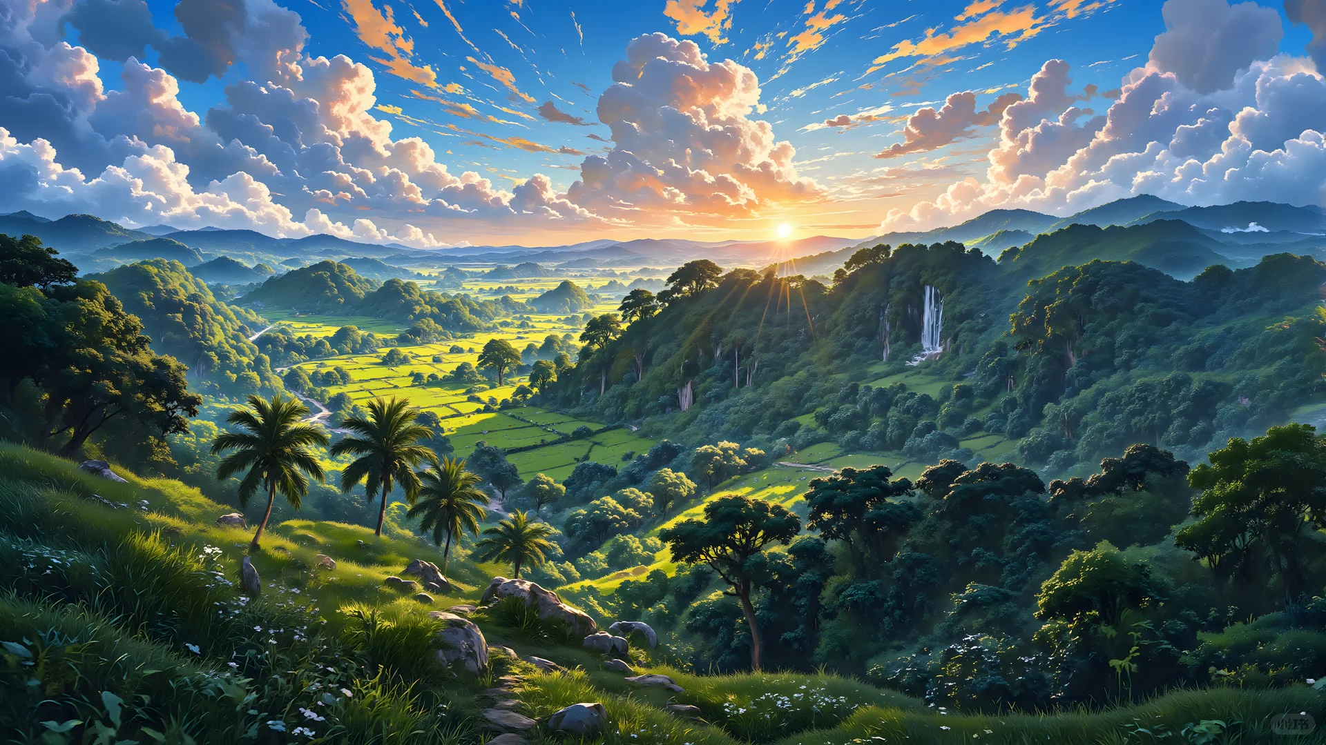 电脑壁纸 029-山野日出