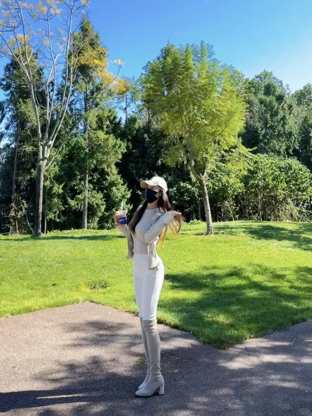 我真的太爱紧身裤➕过膝靴了！