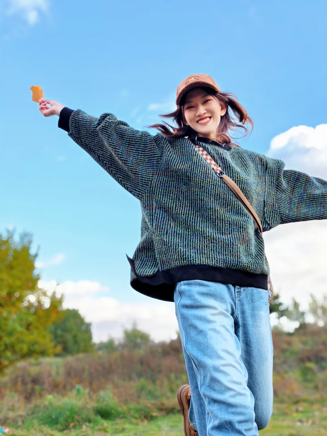 适合秋天的拍照姿势✌🏻手机就可以拍哦！