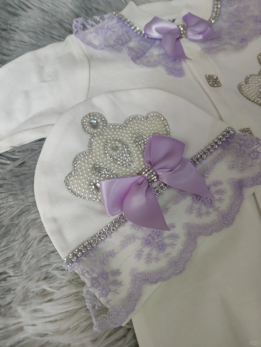 紫蕾丝公主婴装｜甜妹新生精致套