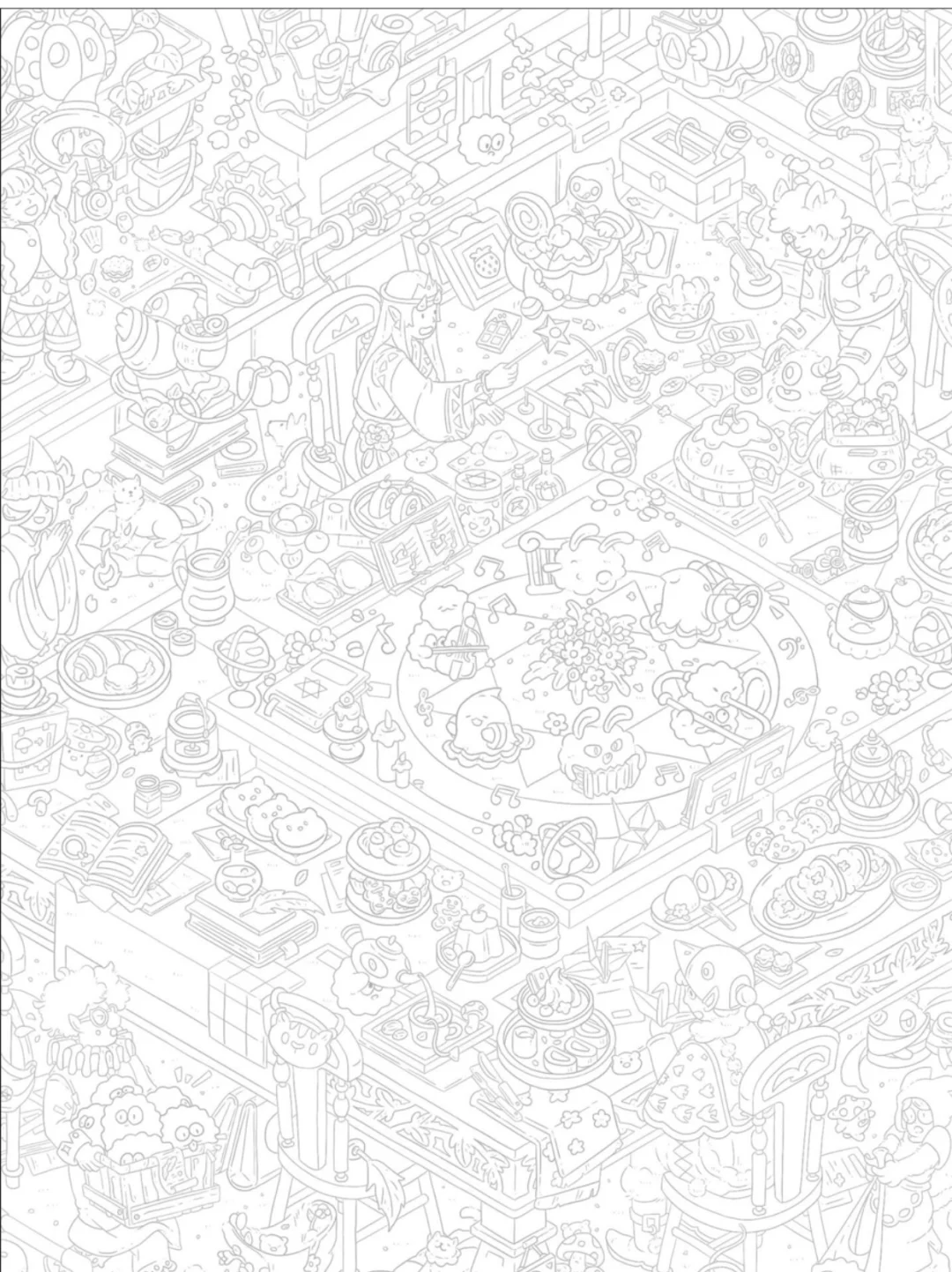 🔥 摸鱼神器68款解压线稿简笔画电子版