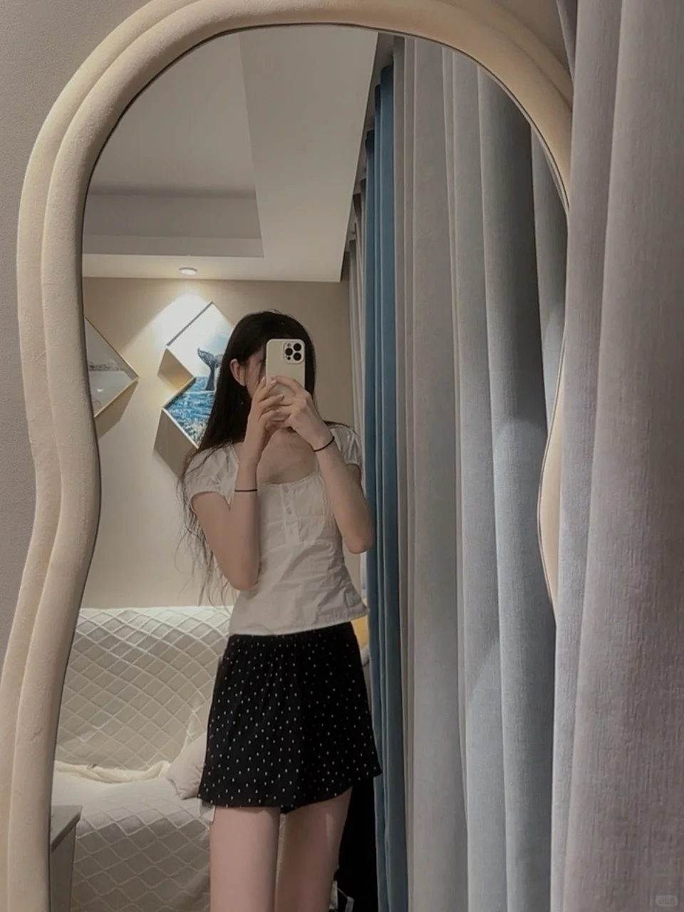 不露脸甜妹穿搭 | 宅家对镜自拍🤳🏻