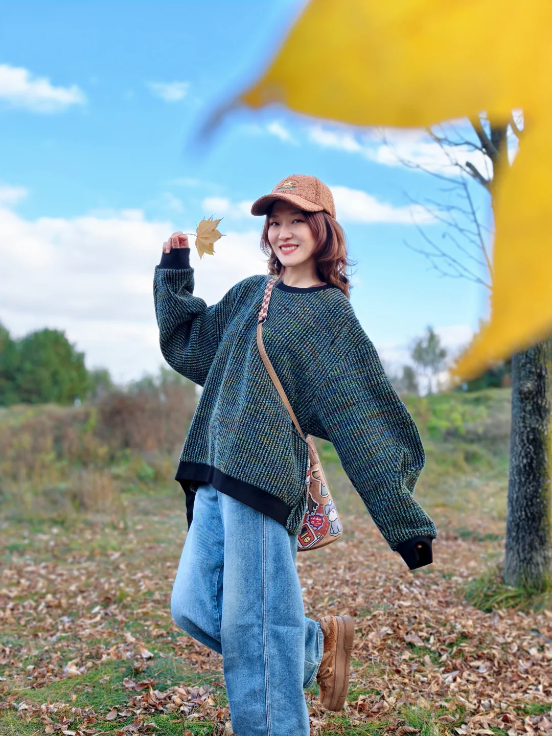 适合秋天的拍照姿势✌🏻手机就可以拍哦！