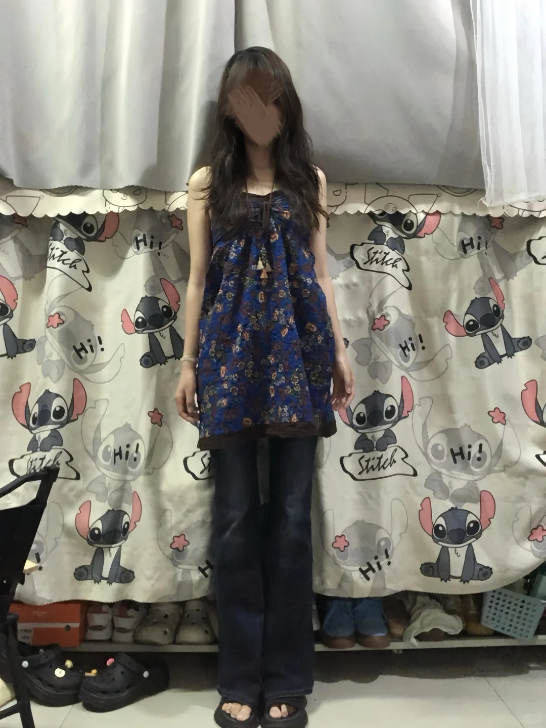 不到30块的上衣这样搭有古早感吗