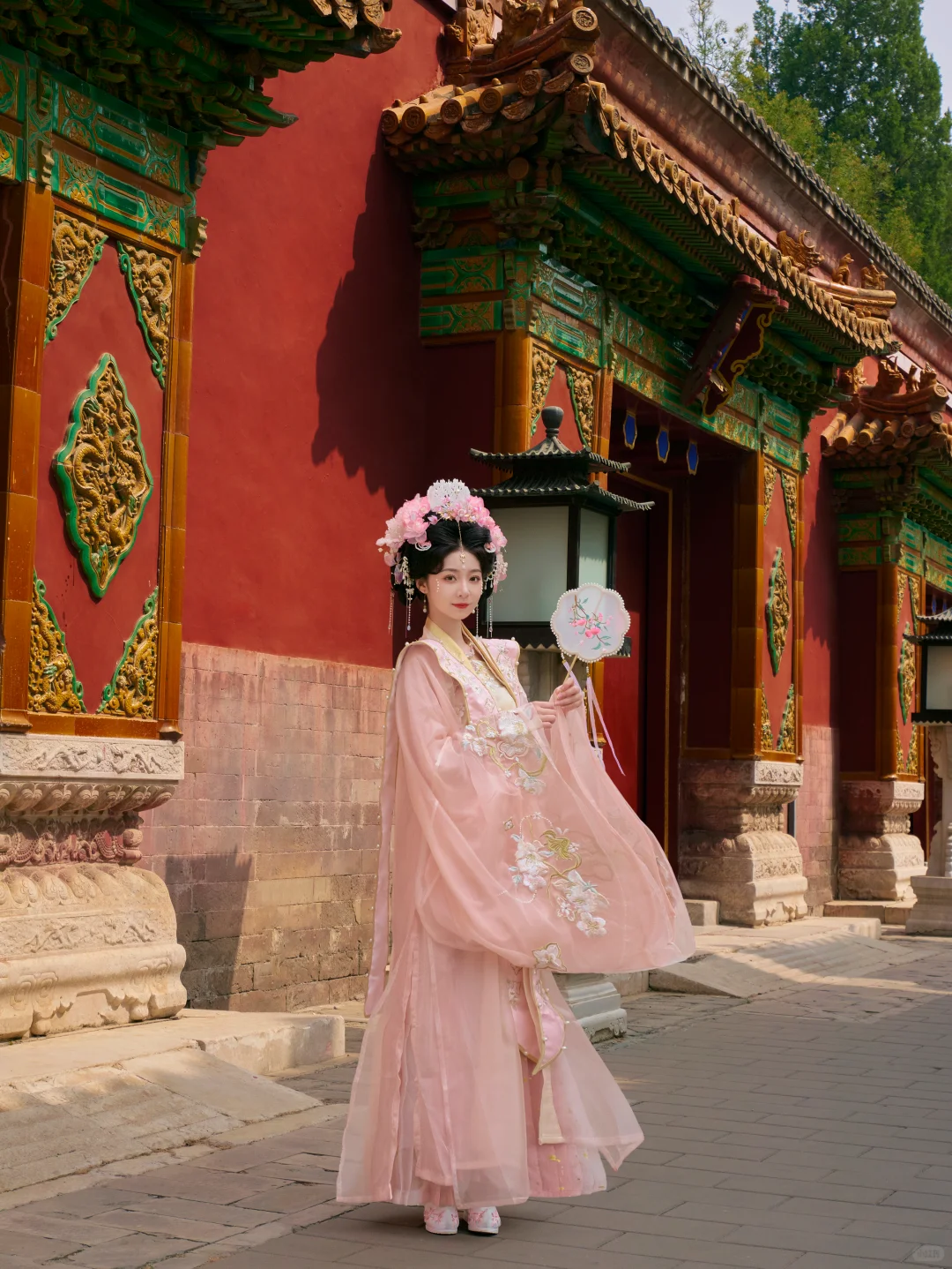 在北海公园！拍到了绝美宋制花神~