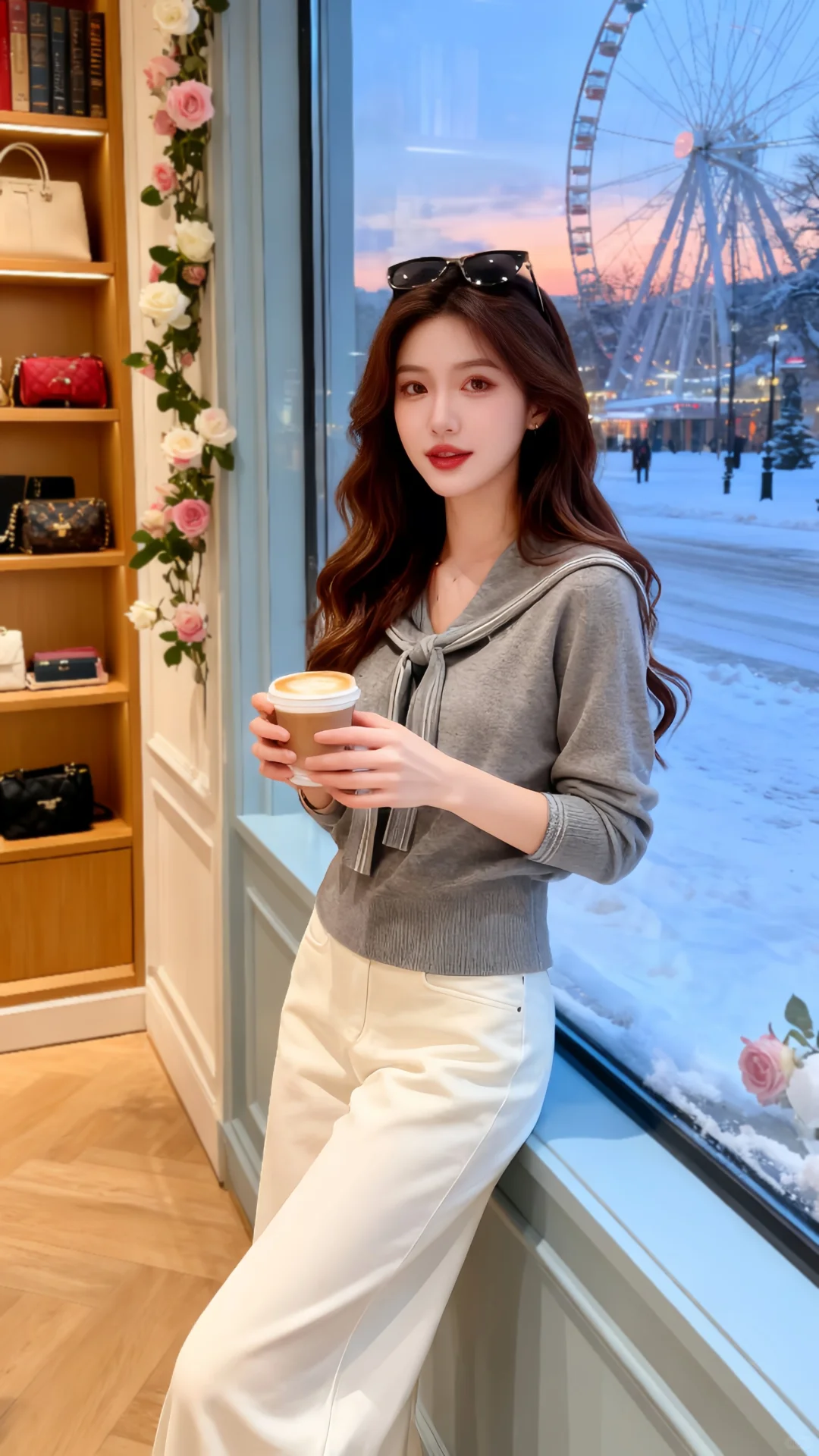 灰调海军领：秋日里的温柔