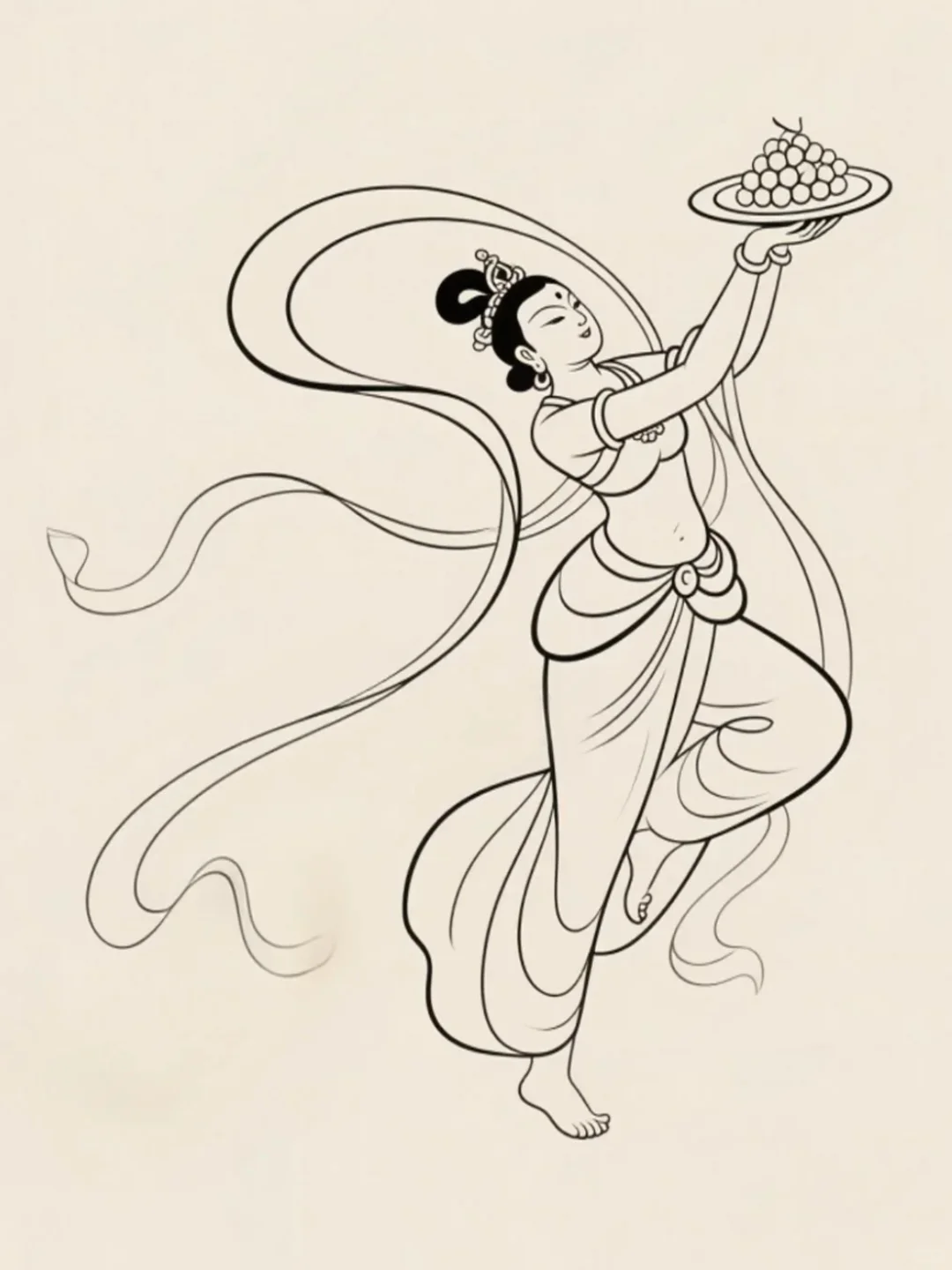 线条再现敦煌飞舞之美