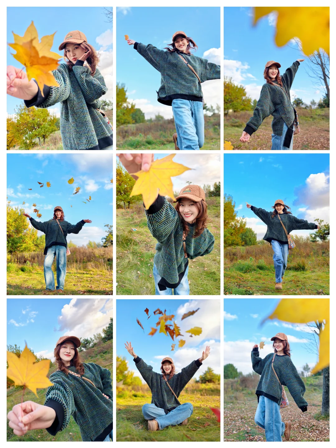 适合秋天的拍照姿势✌🏻手机就可以拍哦！