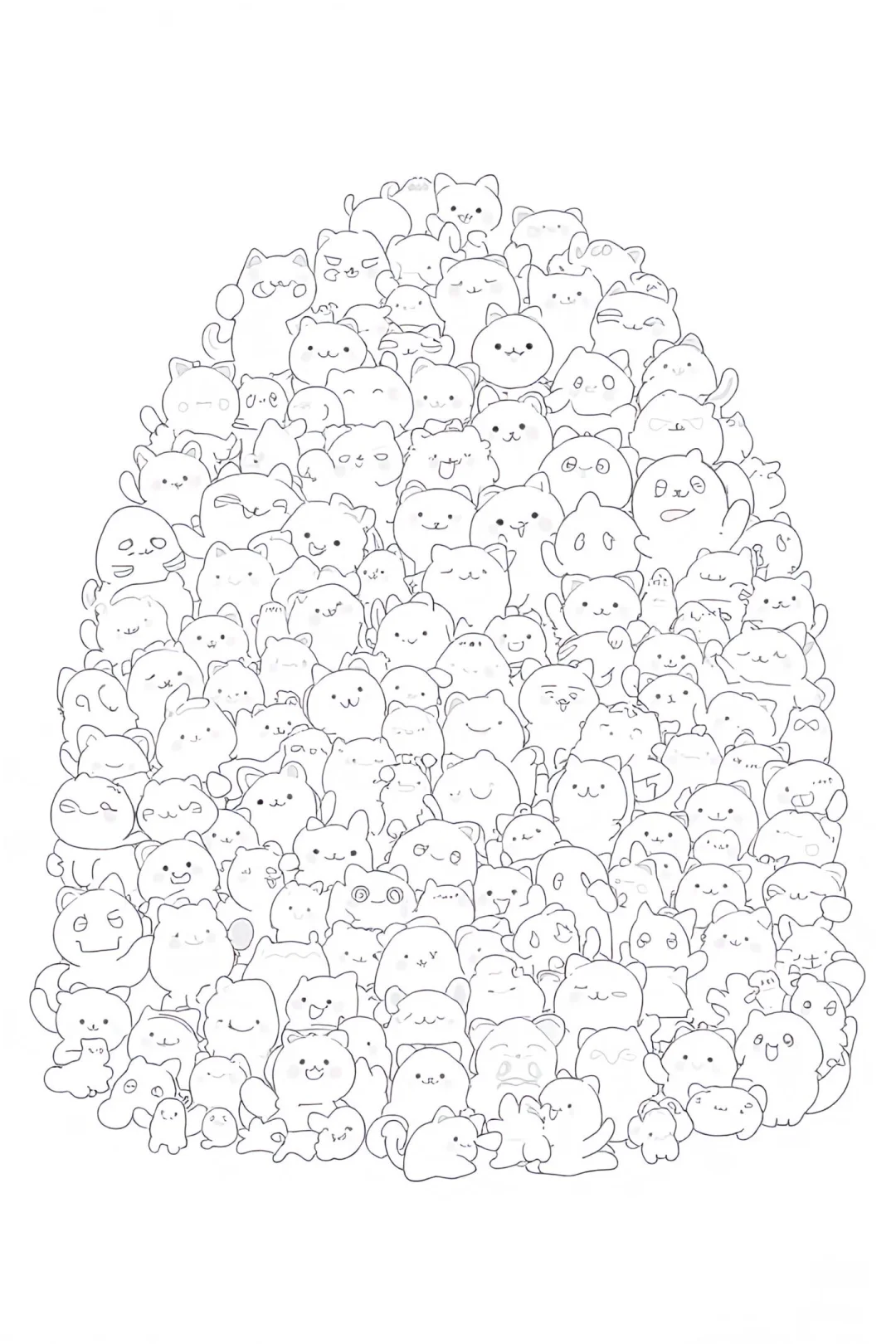 上班摸鱼线条画9️⃣