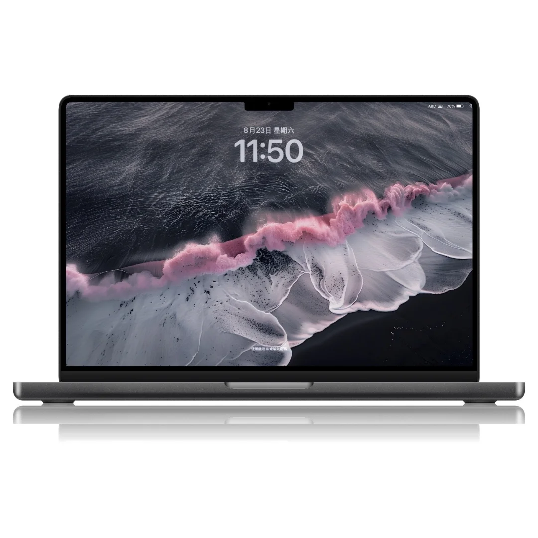 Macbook高清壁纸-030粉浪逐沙【粉丝免费】