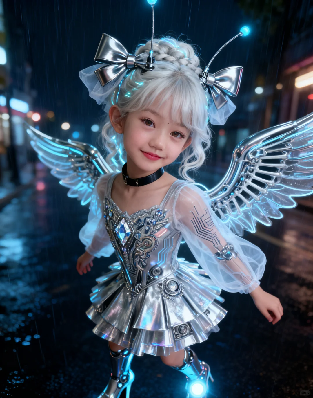 第五套:银发数字甜心(全身翅膀版)