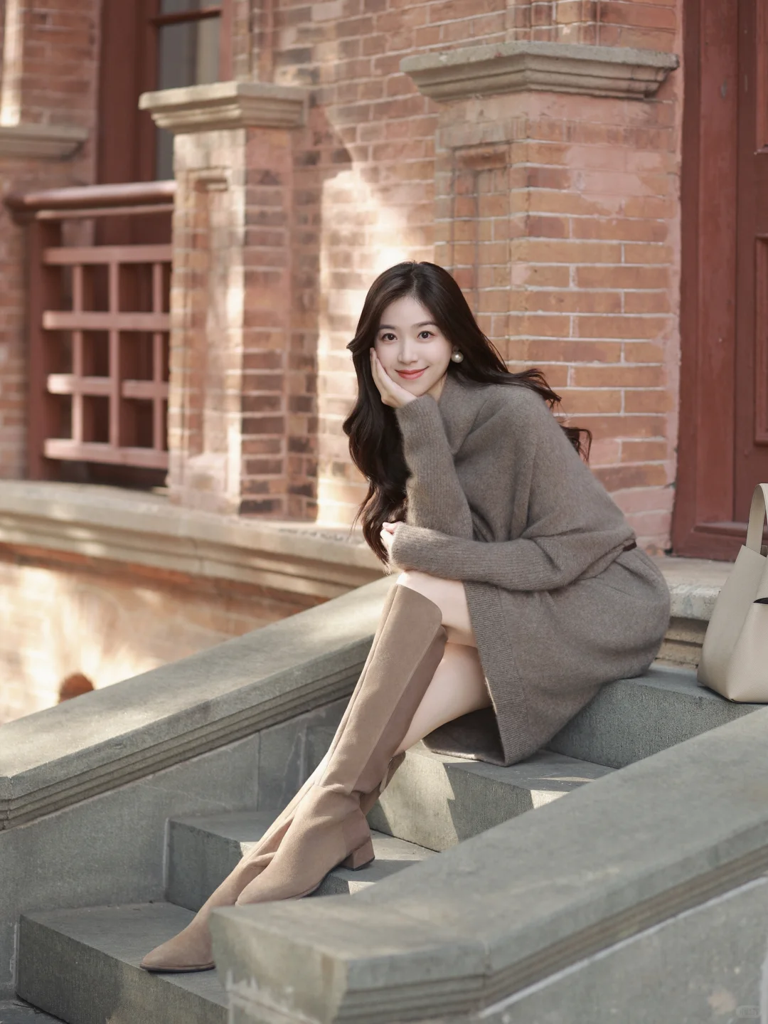 一件毛衣裙的柔暖