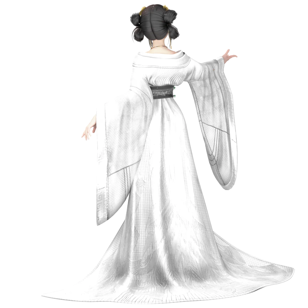 战国袍女性少女角色设计