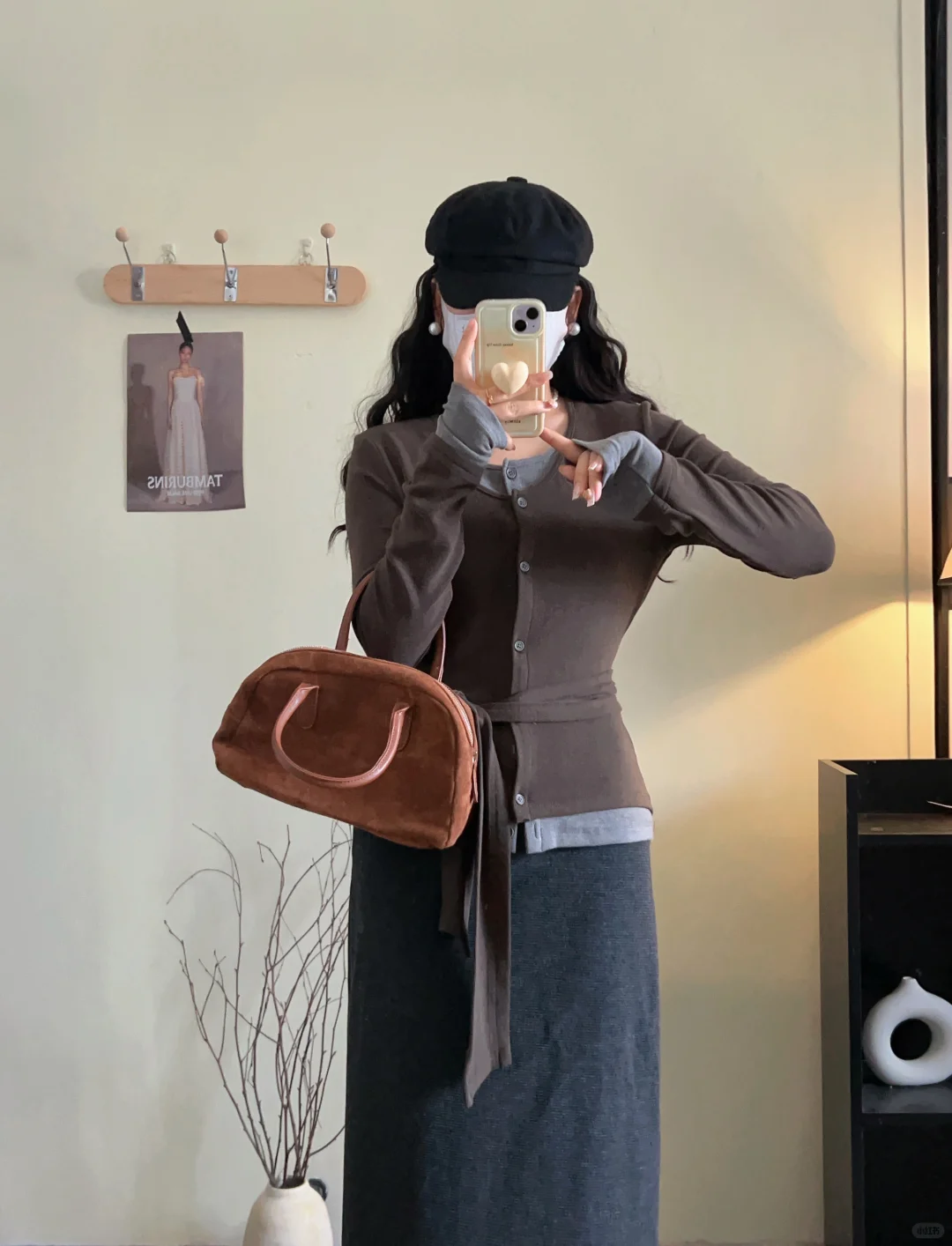 韩系对镜自拍| 这样穿也太好看了叭