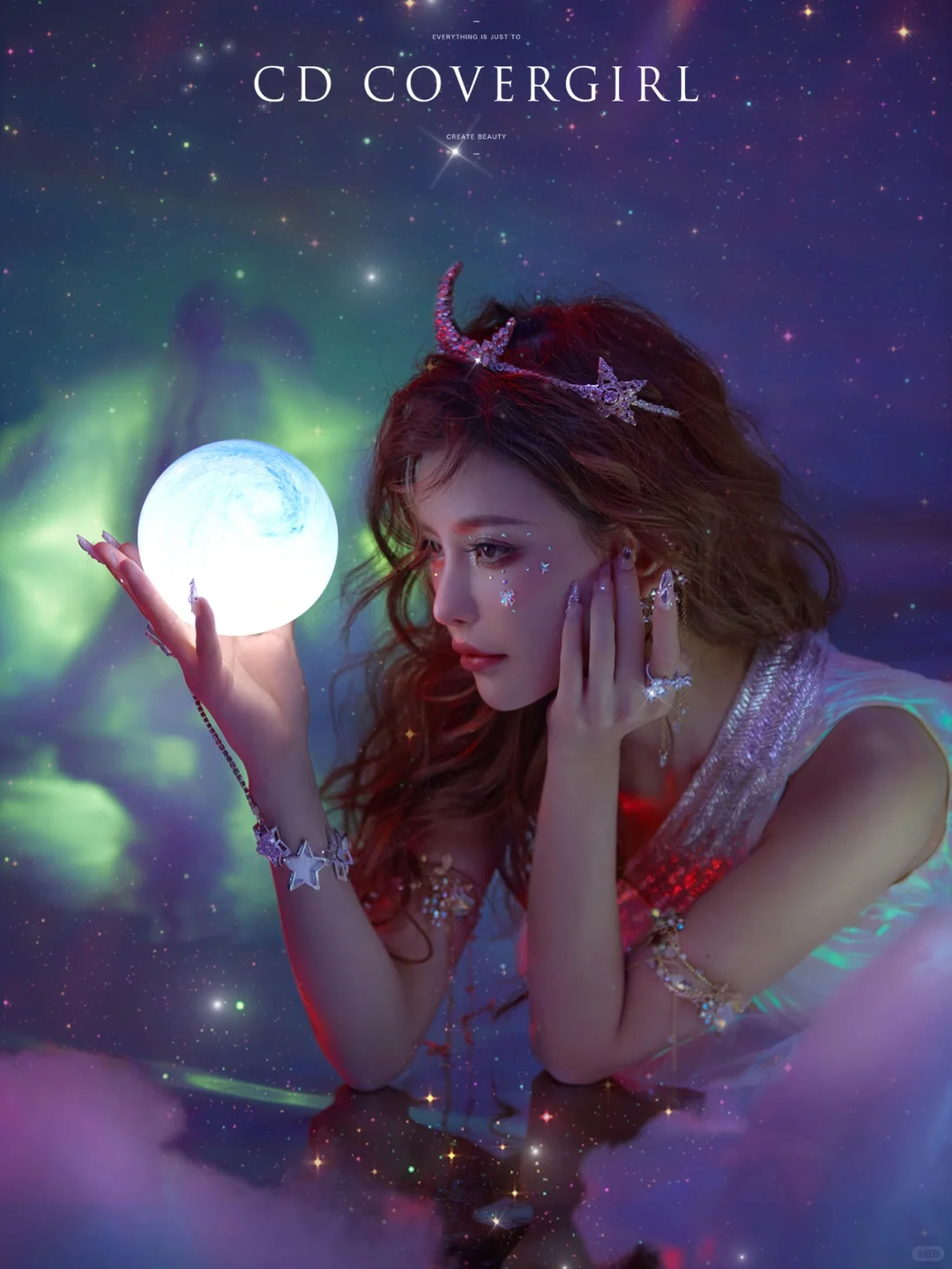 美炸了💥梦幻粉紫色调天使少女写真🌌