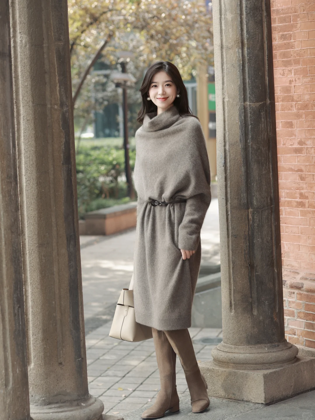一件毛衣裙的柔暖