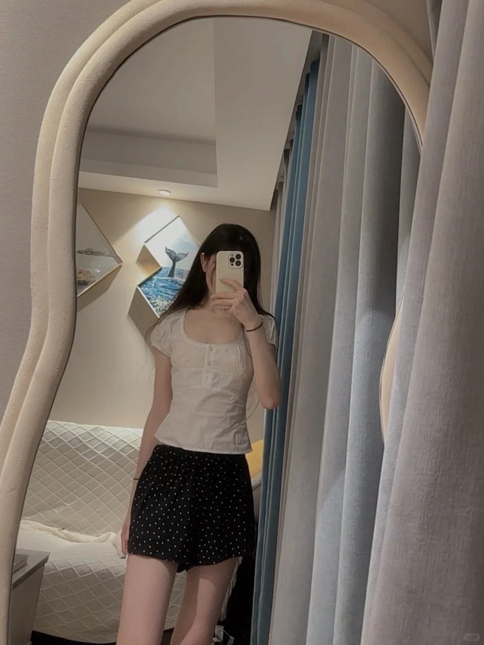 不露脸甜妹穿搭 | 宅家对镜自拍🤳🏻