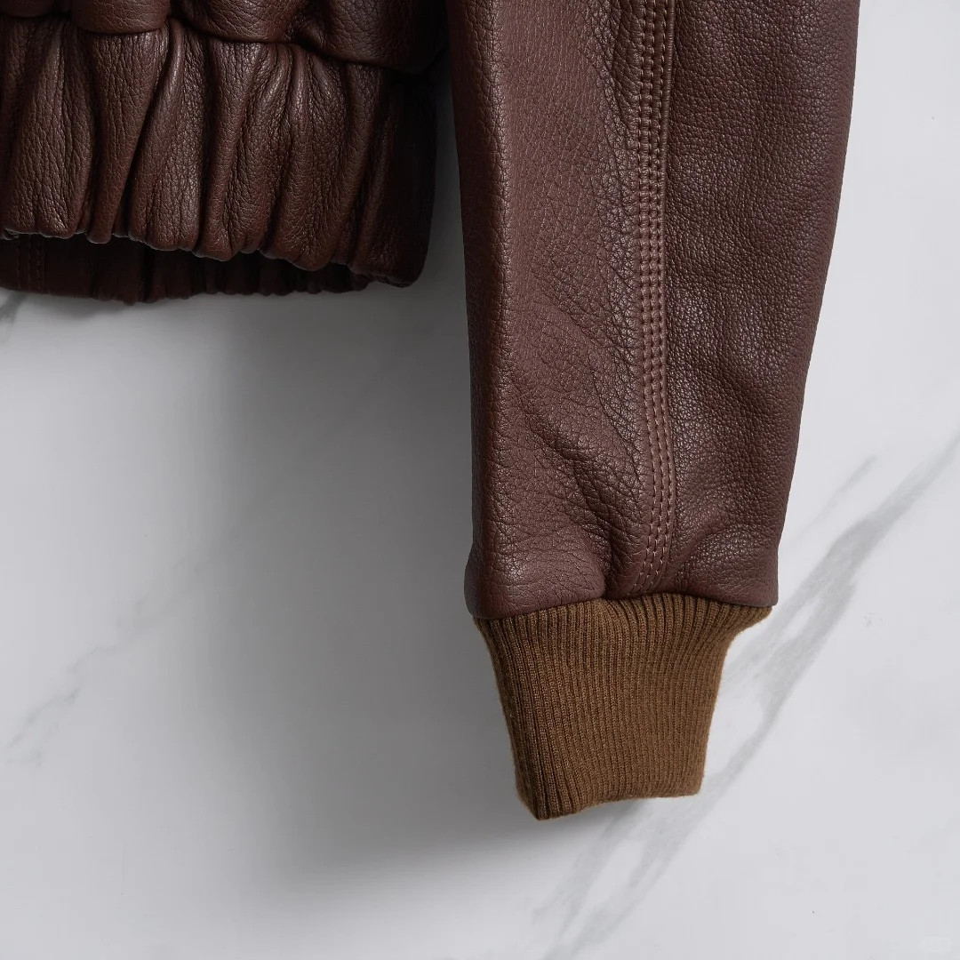 2️⃣折Schumacher女士复古小羊皮夹克外套