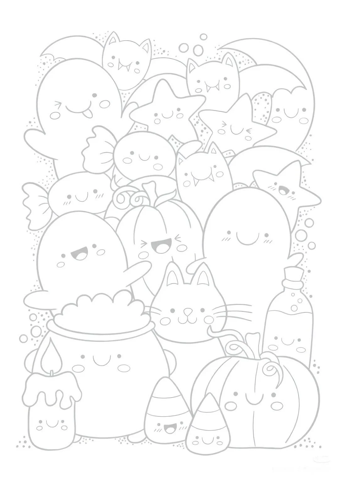 手绘线条涂鸦人物～