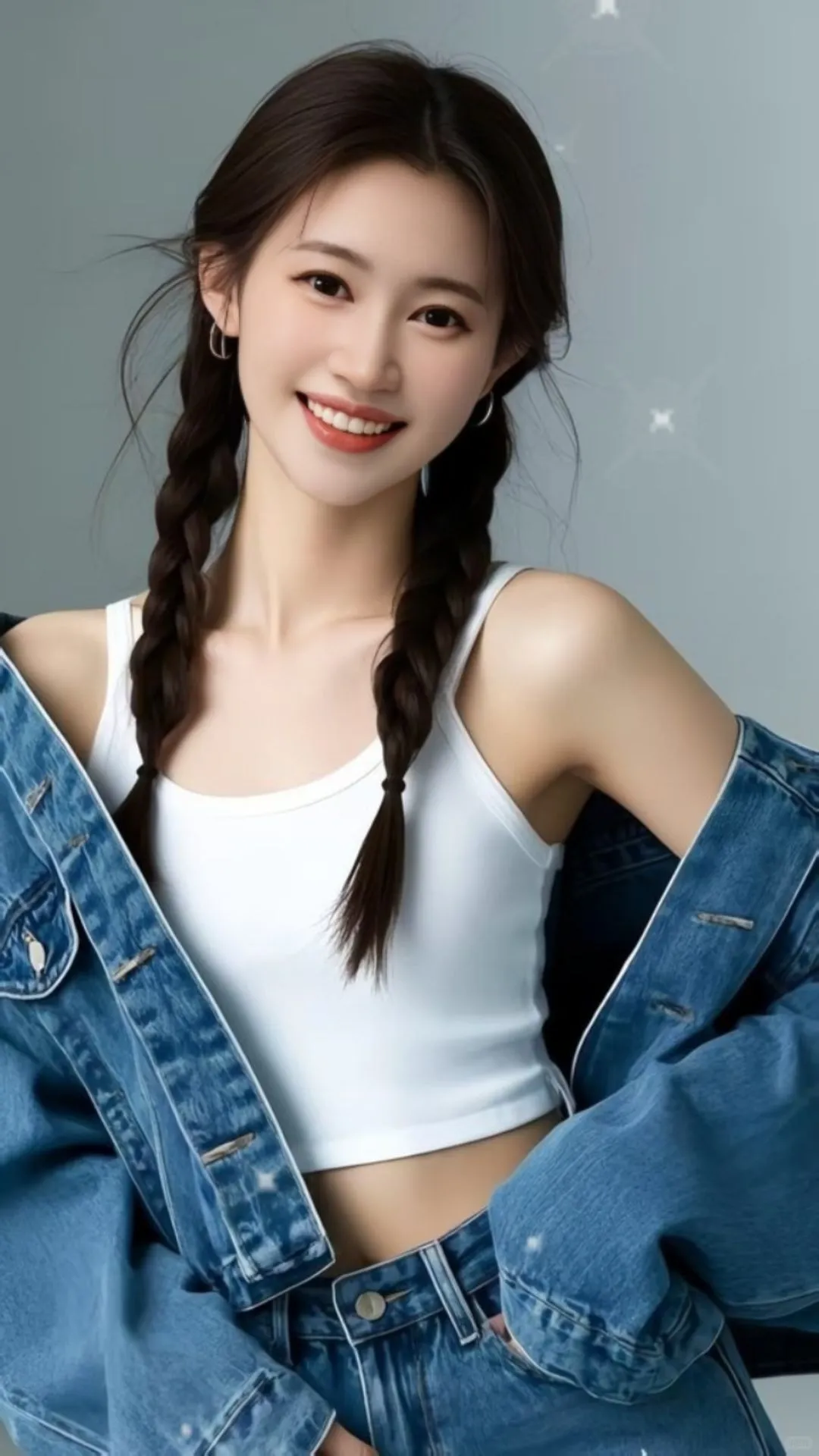 清冷的女生，抖音眨眼融合