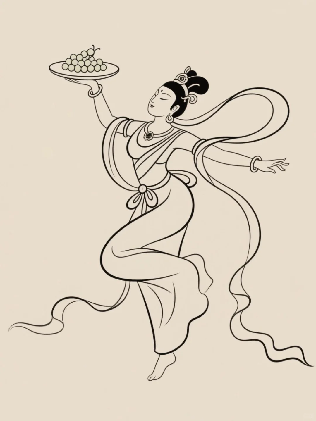 线条再现敦煌飞舞之美