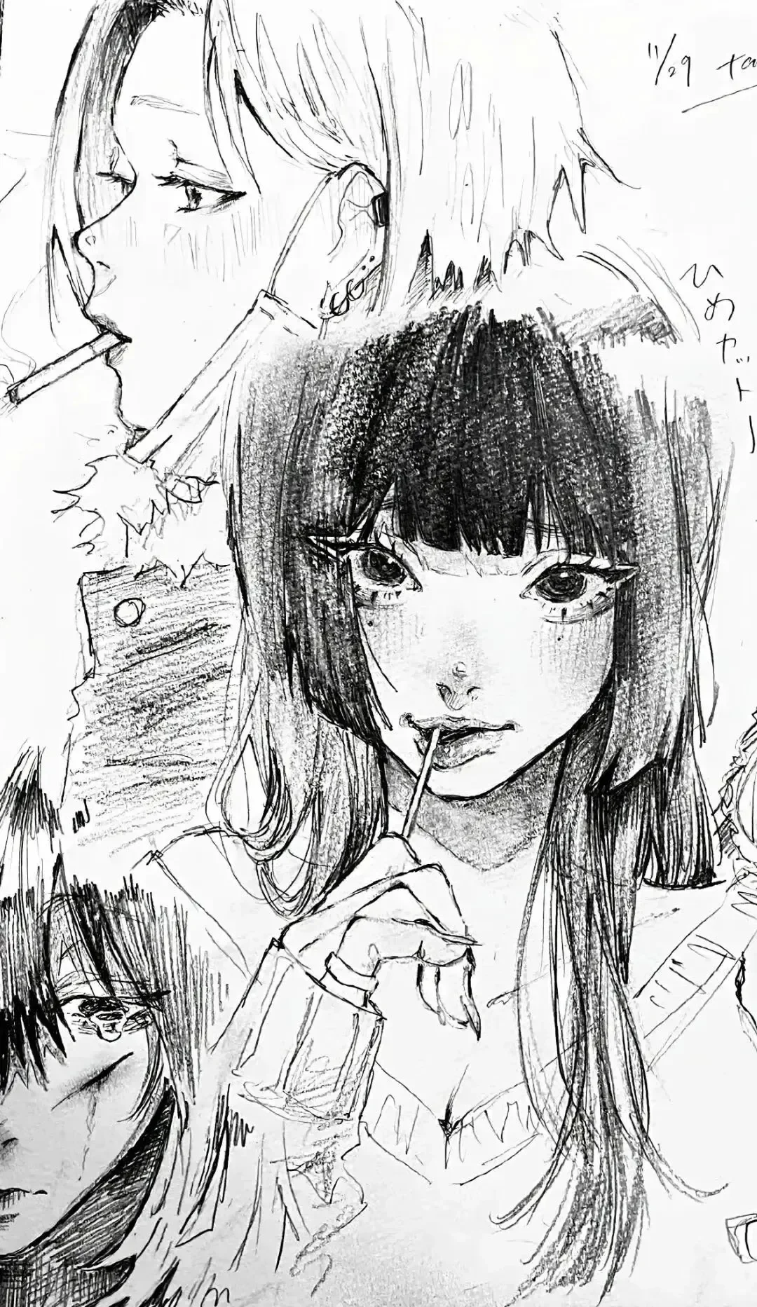 𝑾𝒆𝑪𝒉𝒂𝒕 | 一眼心动黑白动漫壁纸